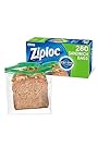 Ziploc Sandwich and Snack Bags, Storage Bags for On the Go Freshness, Grip 'n Seal Technology for Easier Grip, Open, and Close, 280 Count