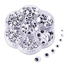 KUUQA 500 Pieces Mixed Wiggle Googly Eyes Self Adhesive Googly Eyes DIY Scrapbooking Crafts