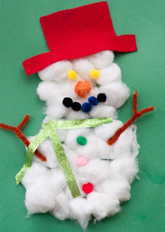 Cotton Ball Snowman Craft – Housing a Forest