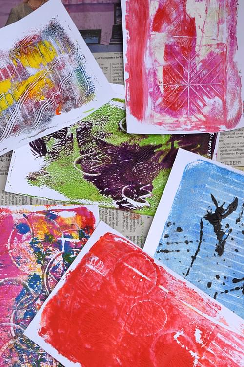 Gelatin Printmaking Made Easy for Kids and Adults