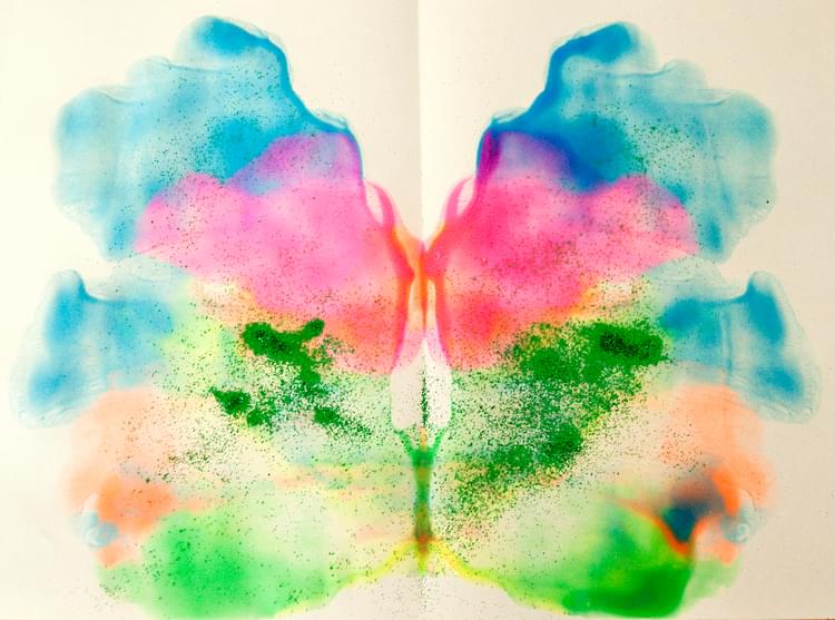 Paint Blot Symmetrical Butterfly Paintings as Beautiful Art Creations